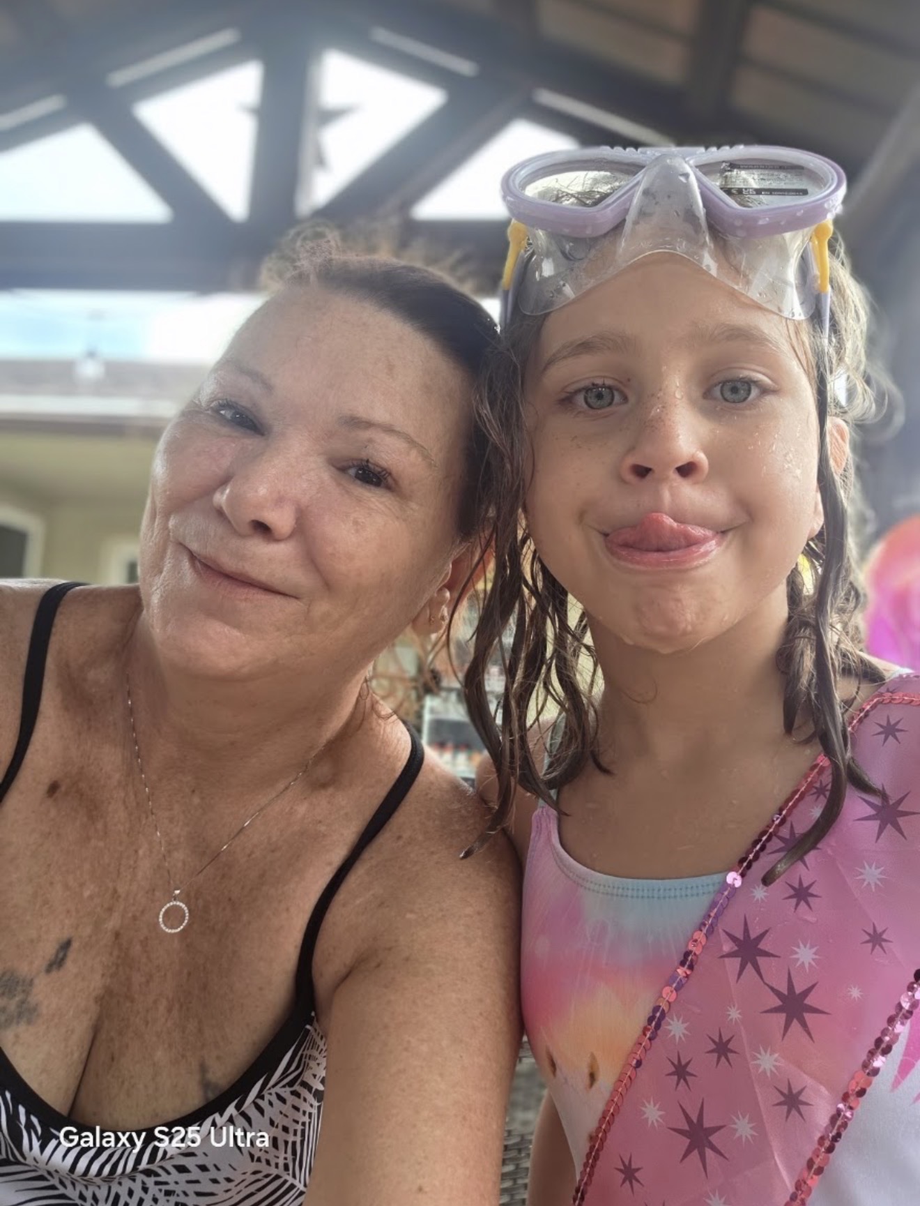 Family enjoying a pool day together at Cypress River Oasis