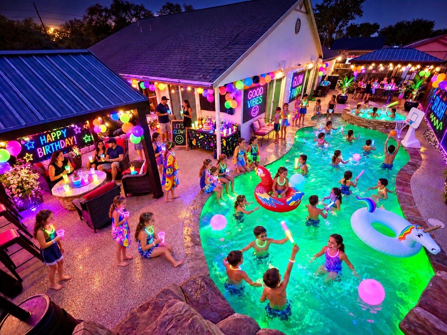 Glow party at Cypress River Oasis